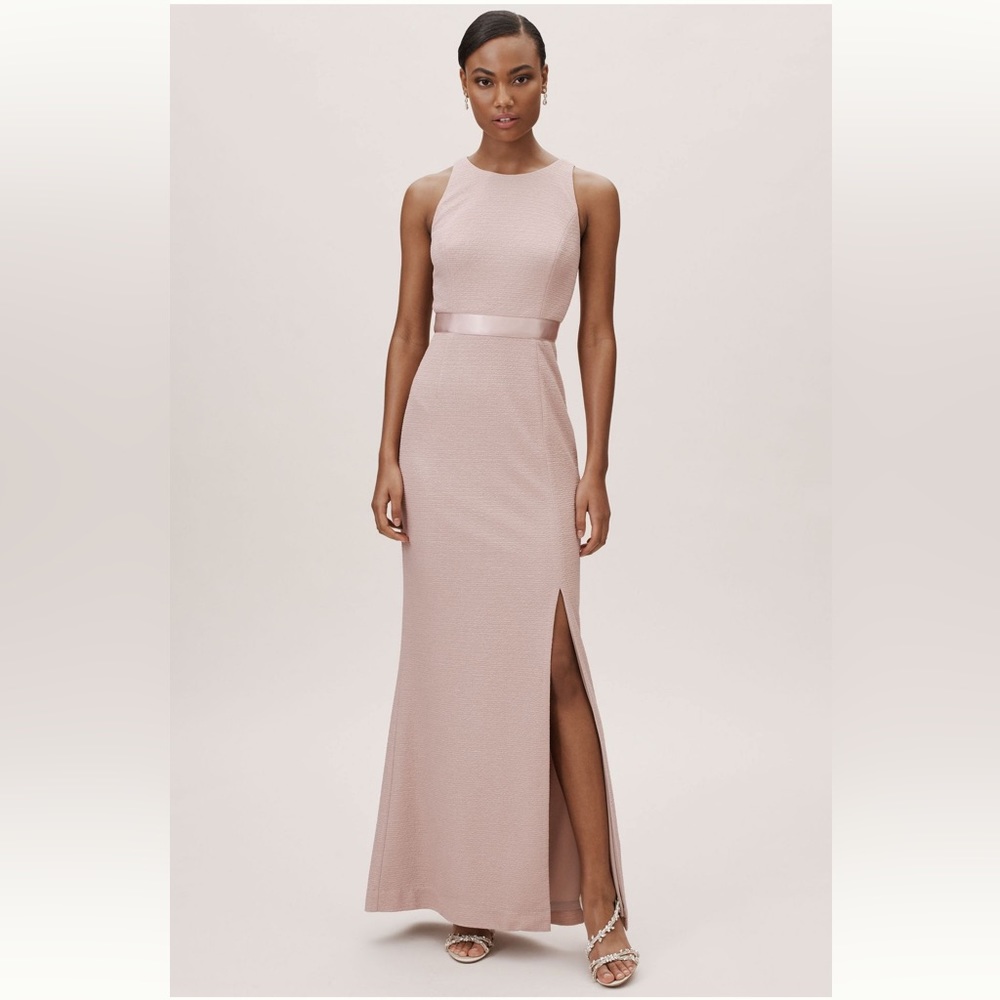 Adrianna Papell Idris Metallic Knit Dress NWT